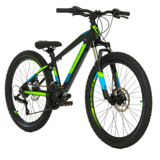 Bicicleta Copii Devron Alaska - 24 Inch, Negru-Verde Reambalat
