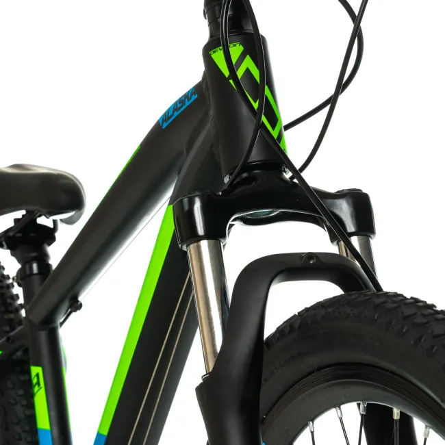 Bicicleta Copii Devron Alaska - 24 Inch, Negru-Verde Reambalat