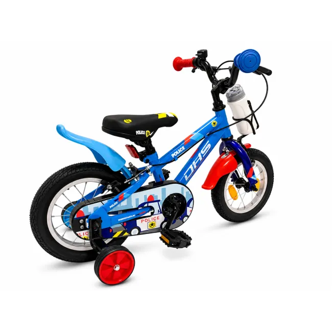 Bicicleta Copii DHS Police - 12 Inch, Albastru, Reambalat
