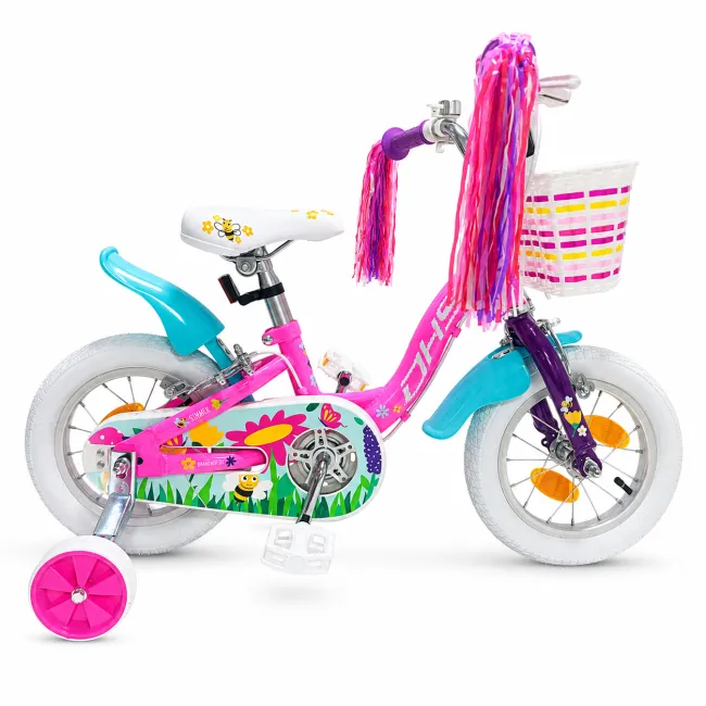 Bicicleta Copii DHS Summer - 12 Inch, Roz/Albastru, Reambalat