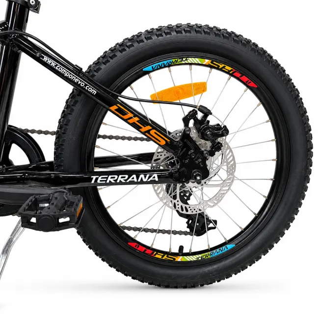 Bicicleta Copii Dhs Terrana 2023, model 2026 - 20 Inch, Portocaliu-Negru