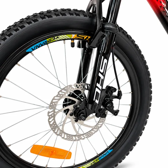 Bicicleta Copii Dhs Terrana 2023, model 2026 - 20 Inch, Rosu-Negru