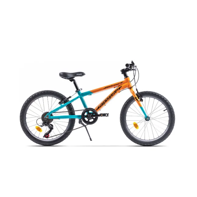 Bicicleta copii Pegas Mini Drumet - 20 inch, Portocaliu/Turcoaz