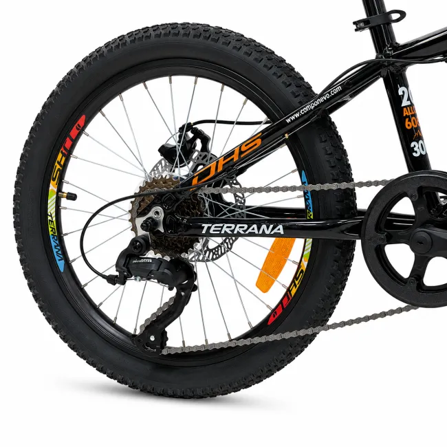 Bicicleta Copii Dhs Terrana 2023B, model 2026 - 20 Inch, Portocaliu-Negru