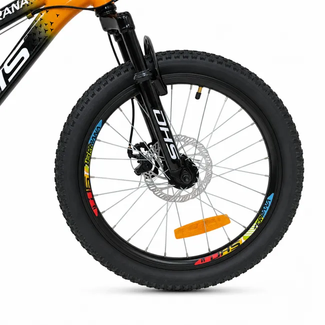 Bicicleta Copii Dhs Terrana 2023B, model 2026 - 20 Inch, Portocaliu-Negru