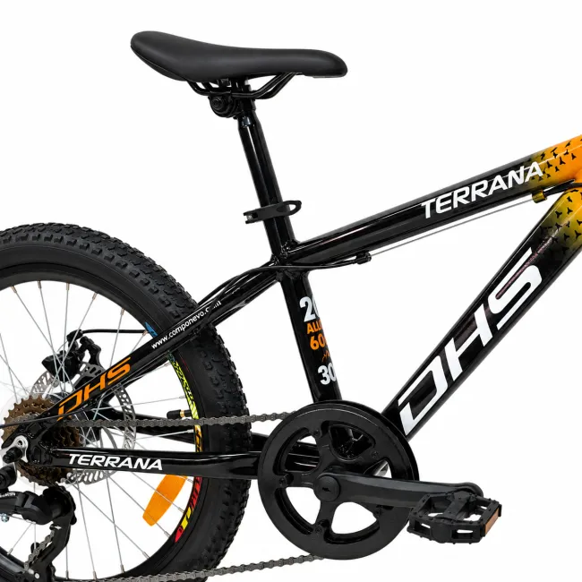 Bicicleta Copii Dhs Terrana 2023B, model 2026 - 20 Inch, Portocaliu-Negru