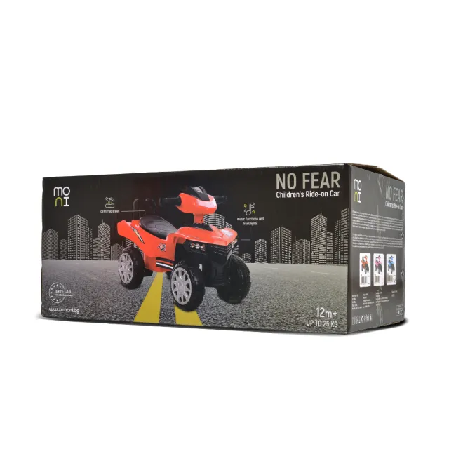 ATV fara pedale pentru copii Moni No Fear 999, Albastru, cu volan si roti late