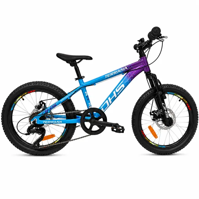 Bicicleta Copii Dhs Terrana 2023B, model 2026 - 20 Inch, Albastru-Violet