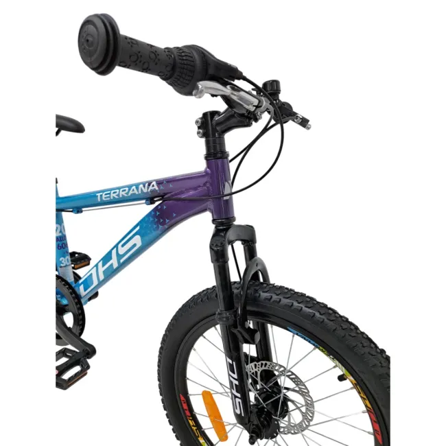 Bicicleta Copii Dhs Terrana 2023B, model 2026 - 20 Inch, Albastru-Violet