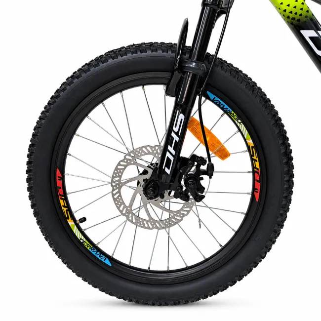 Bicicleta Copii Dhs Terrana 2023D, model 2026 - 20 Inch, Verde-Negru