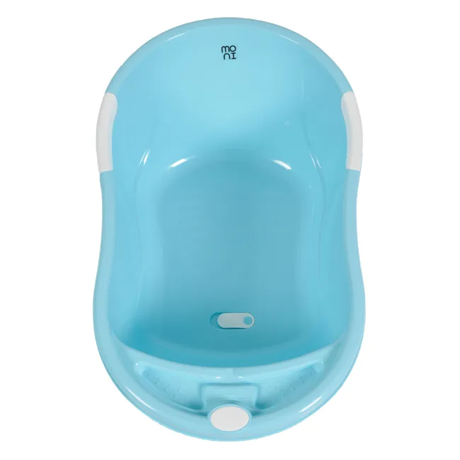 Cadita baie bebelusi Moni Lilly, design ergonomic si usor de curatat, Albastru