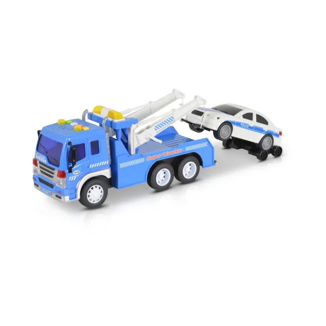 Camion de tractare de jucarie cu masina inclusa WY570E