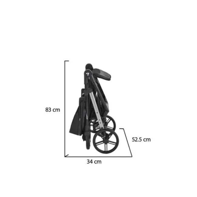 Carucior sport pentru copii Cangaroo Ace, pliabil compact, suspensie integrala, 0-4 ani, pana la 22 kg, Negru