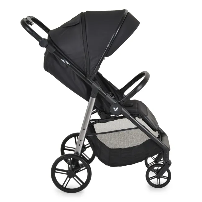 Carucior sport pentru copii Cangaroo Ace, pliabil compact, suspensie integrala, 0-4 ani, pana la 22 kg, Negru