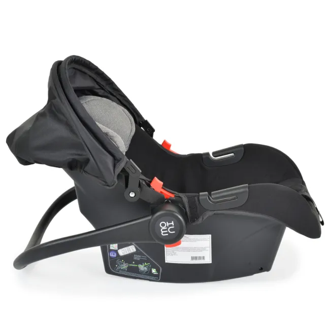 Cos auto tip scoica pentru bebelusi, Cangaroo Multi, 40-86 cm, 0-1.5 ani, siguranta si confort in masina, Gri