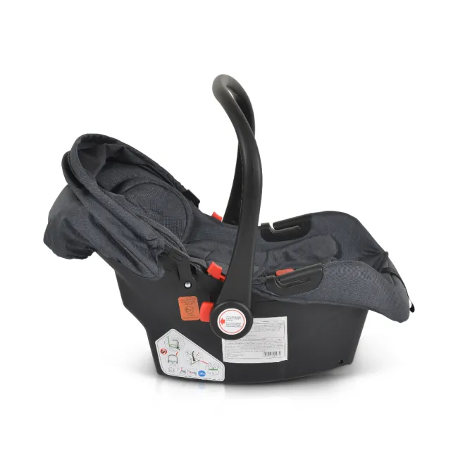 Cos auto tip scoica pentru bebelusi, Cangaroo Trio 40-86 cm, siguranta si confort in masina, Negru