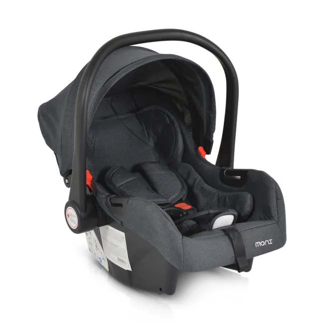 Cos auto tip scoica pentru bebelusi, Cangaroo Trio 40-86 cm, siguranta si confort in masina, Negru