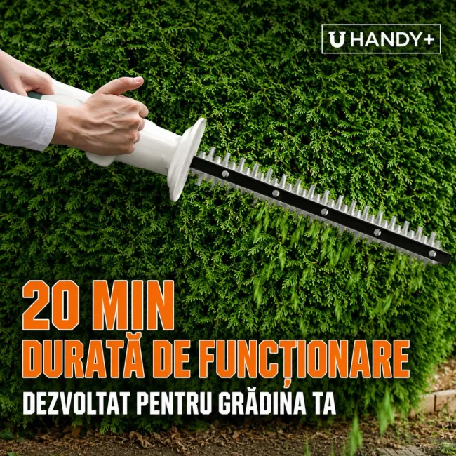 Foarfeca electrica pentru gard viu Litheli U20HT01, 20V, acumulator 2Ah inclus, lama 450 mm