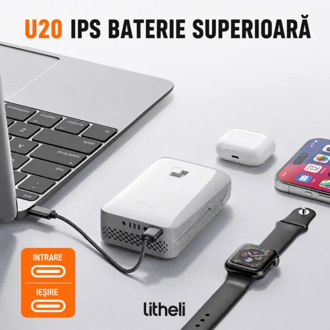 Foarfeca electrica pentru gard viu Litheli U20HT01, 20V, acumulator 2Ah inclus, lama 450 mm