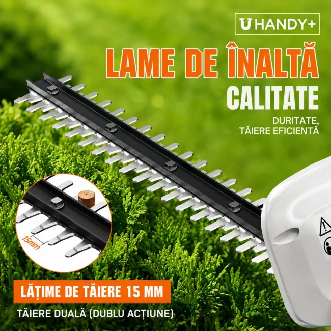 Foarfeca electrica pentru gard viu Litheli U20HT01, 20V, acumulator 2Ah inclus, lama 450 mm