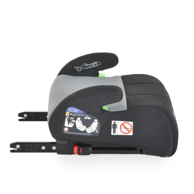 Inaltator auto copii Cangaroo Monza 125-150 cm, 6-12 ani, siguranta si confort in masina, Negru/Gri