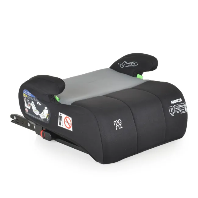 Inaltator auto copii Cangaroo Monza 125-150 cm, 6-12 ani, siguranta si confort in masina, Negru/Gri