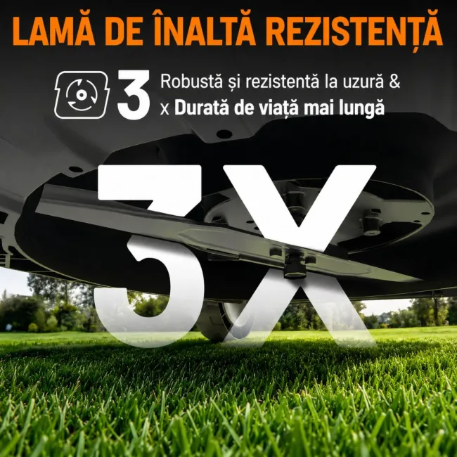 Masina de tuns gazonul Litheli U20LM00, 2x20V, 2 acumulatori 4Ah inclusi, latime taiere 370 mm