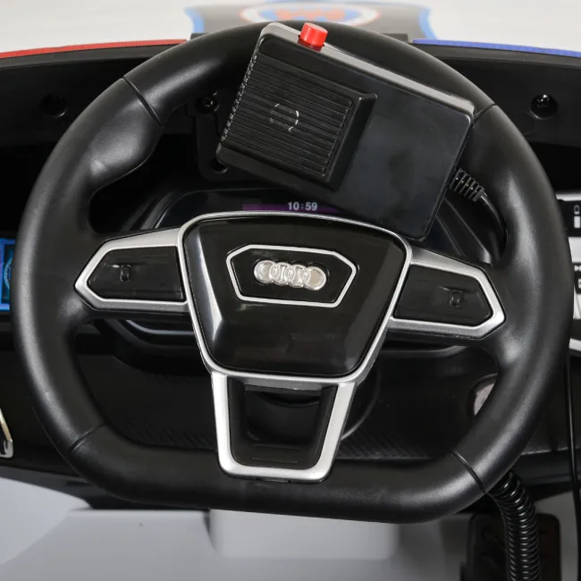 Masinuta electrica Audi RS e-tron Police pentru copii Moni, Alb