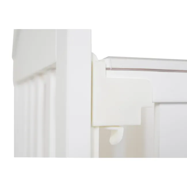 Patut din lemn pentru bebelusi Moni Wing, design modern, pentru camera copilului, Alb