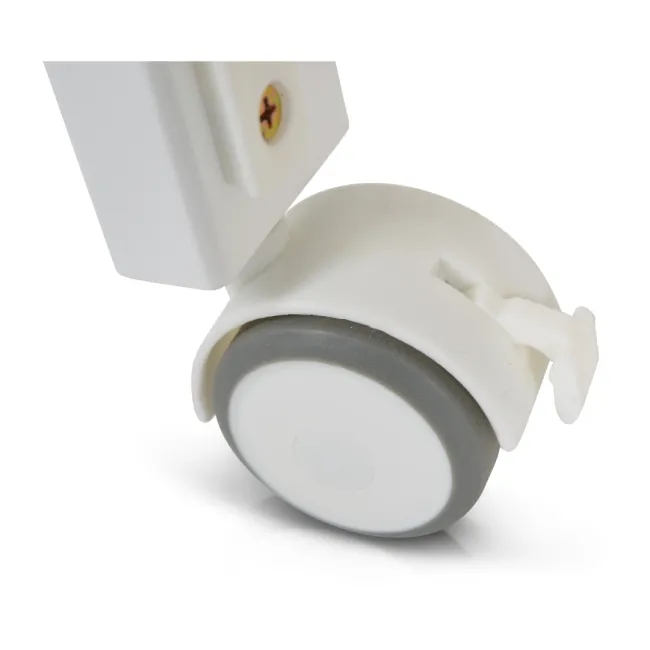 Patut din lemn pentru bebelusi Moni Wing, design modern, pentru camera copilului, Alb