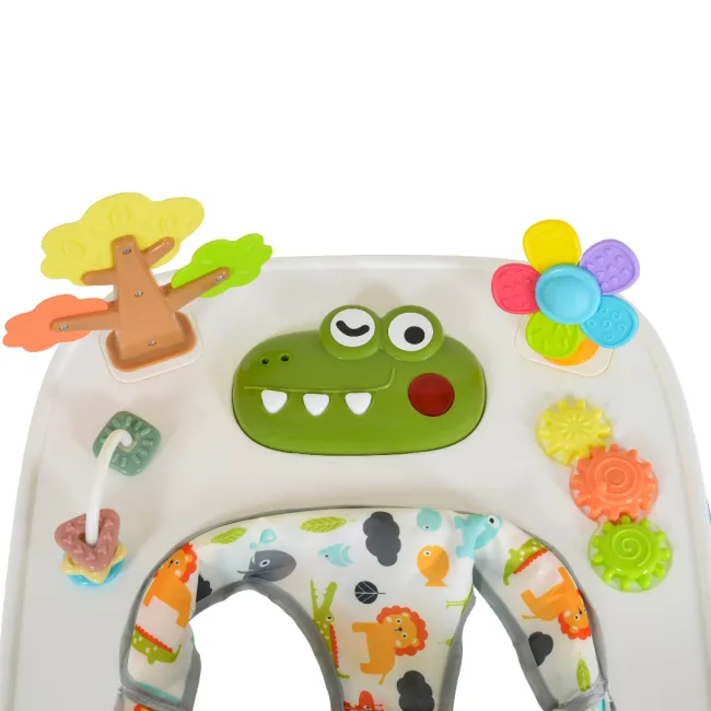 Premergator pentru bebelusi Moni Forest, centru de activitati, inaltime reglabila, Albastru
