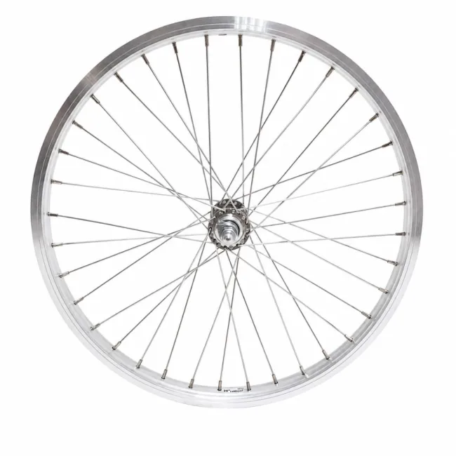 Roata fata LYRA 20", Silver, CNC, Spite Nichelate, Butuc Fata 36H