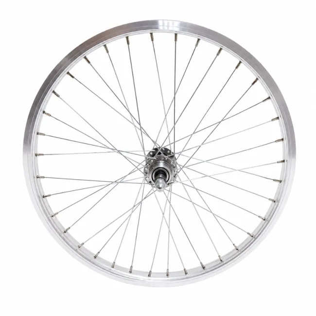 Roata spate LYRA 20", Silver, CNC, Spite Nichelate, Butuc Viteza 36H