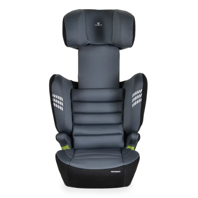 Scaun auto copii Cangaroo Performance 100-150 cm, 4-12 ani, siguranta si confort in masina, Gri/Negru