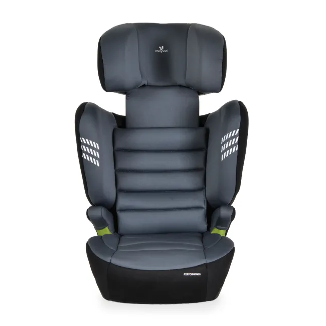 Scaun auto copii Cangaroo Performance 100-150 cm, 4-12 ani, siguranta si confort in masina, Gri/Negru