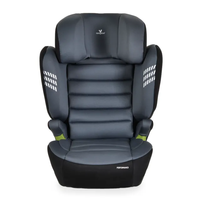 Scaun auto copii Cangaroo Performance 100-150 cm, 4-12 ani, siguranta si confort in masina, Gri/Negru
