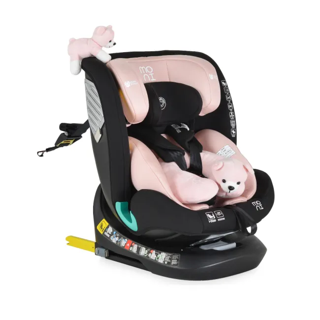 Scaun auto copii Cangaroo Serengeti 40-150 cm, 0-12 ani, siguranta si confort in masina, Roz/Negru