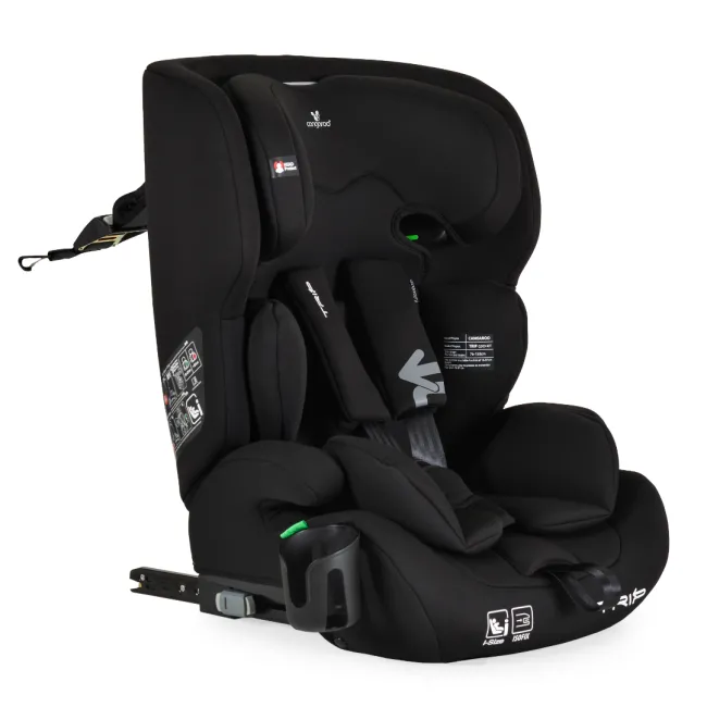 Scaun auto copii Cangaroo Trip 76-150 cm, 1-12 ani, siguranta si confort in masina, Negru