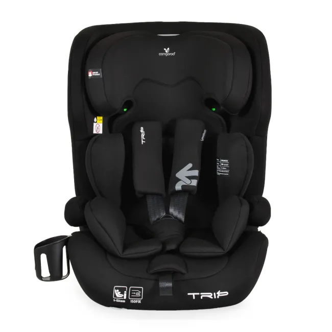 Scaun auto copii Cangaroo Trip 76-150 cm, 1-12 ani, siguranta si confort in masina, Negru