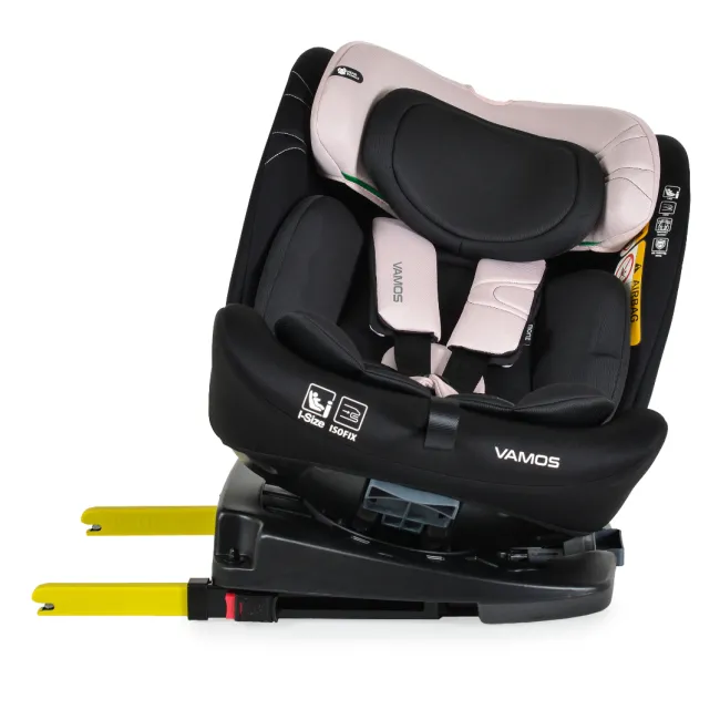 Scaun auto copii Cangaroo Vamos 40-150 cm, 0-12 ani, siguranta si confort in masina, Negru/Roz