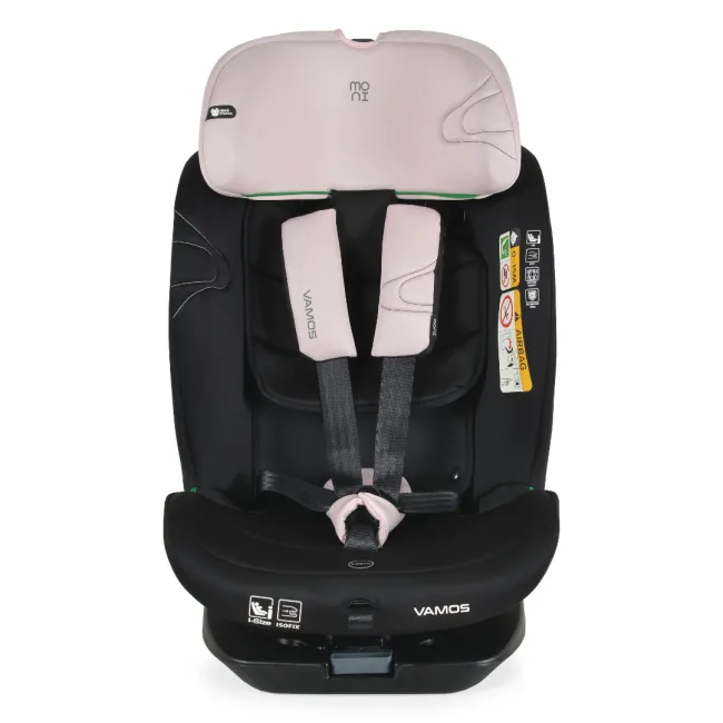 Scaun auto copii Cangaroo Vamos 40-150 cm, 0-12 ani, siguranta si confort in masina, Negru/Roz