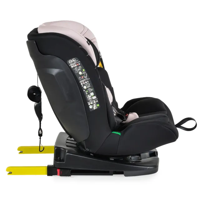 Scaun auto copii Cangaroo Vamos 40-150 cm, 0-12 ani, siguranta si confort in masina, Negru/Roz