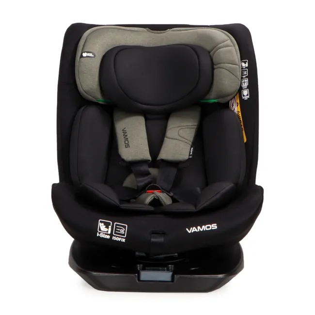 Scaun auto copii Cangaroo Vamos 40-150 cm, 0-12 ani, siguranta si confort in masina, Negru/Verde