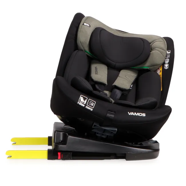 Scaun auto copii Cangaroo Vamos 40-150 cm, 0-12 ani, siguranta si confort in masina, Negru/Verde