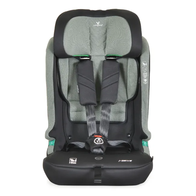 Scaun auto copii Cangaroo iDrive 76-150 cm, 1-12 ani, siguranta si confort in masina, Negru/Verde