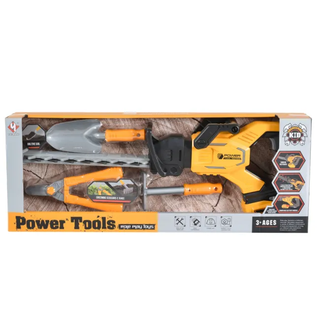Set motocoasa de jucarie cu unelte de gradinarit, sunete si lumini T021