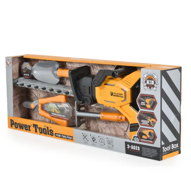 Set motocoasa de jucarie cu unelte de gradinarit, sunete si lumini T021