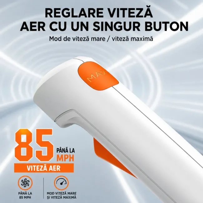 Suflanta electrica pentru frunze Litheli U20BR01, 20V, acumulator 2Ah inclus, debit aer 604 m³/h