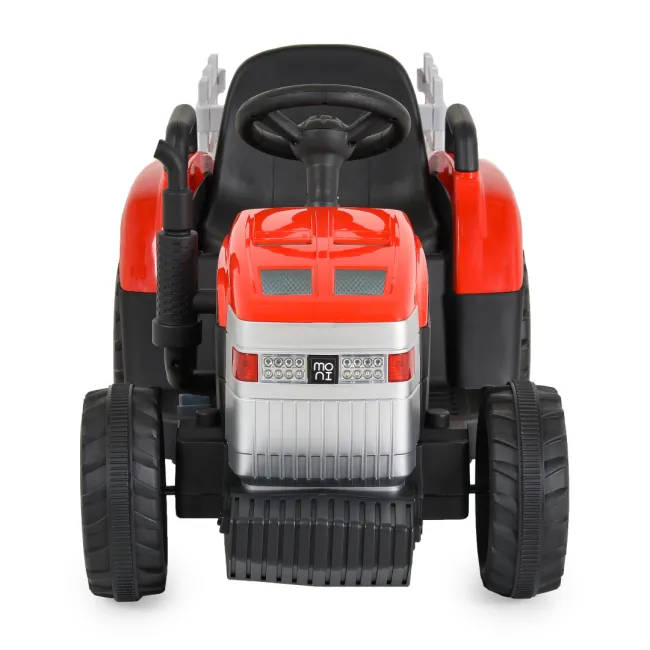 Tractor electric pentru copii Moni Dallas cu remorca, Rosu