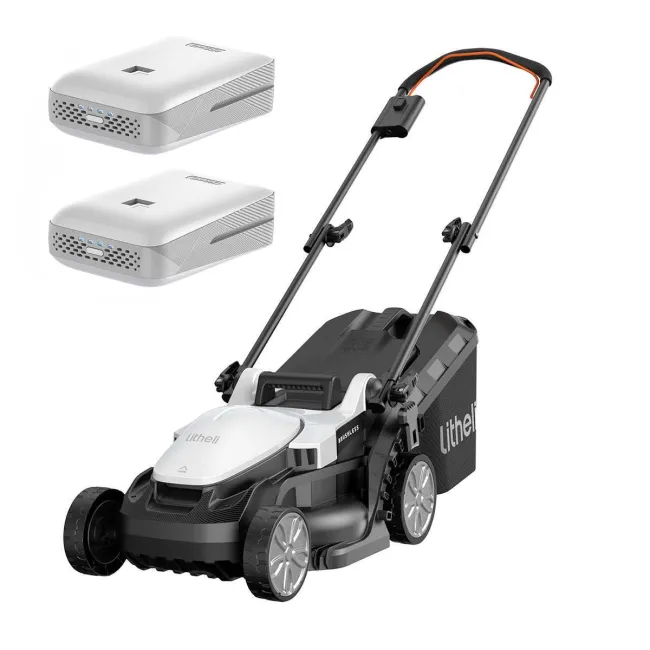 Masina de tuns gazonul Litheli U20LM00 Brushless, 2x20V, 2 acumulatori 2Ah inclusi, latime taiere 330 mm